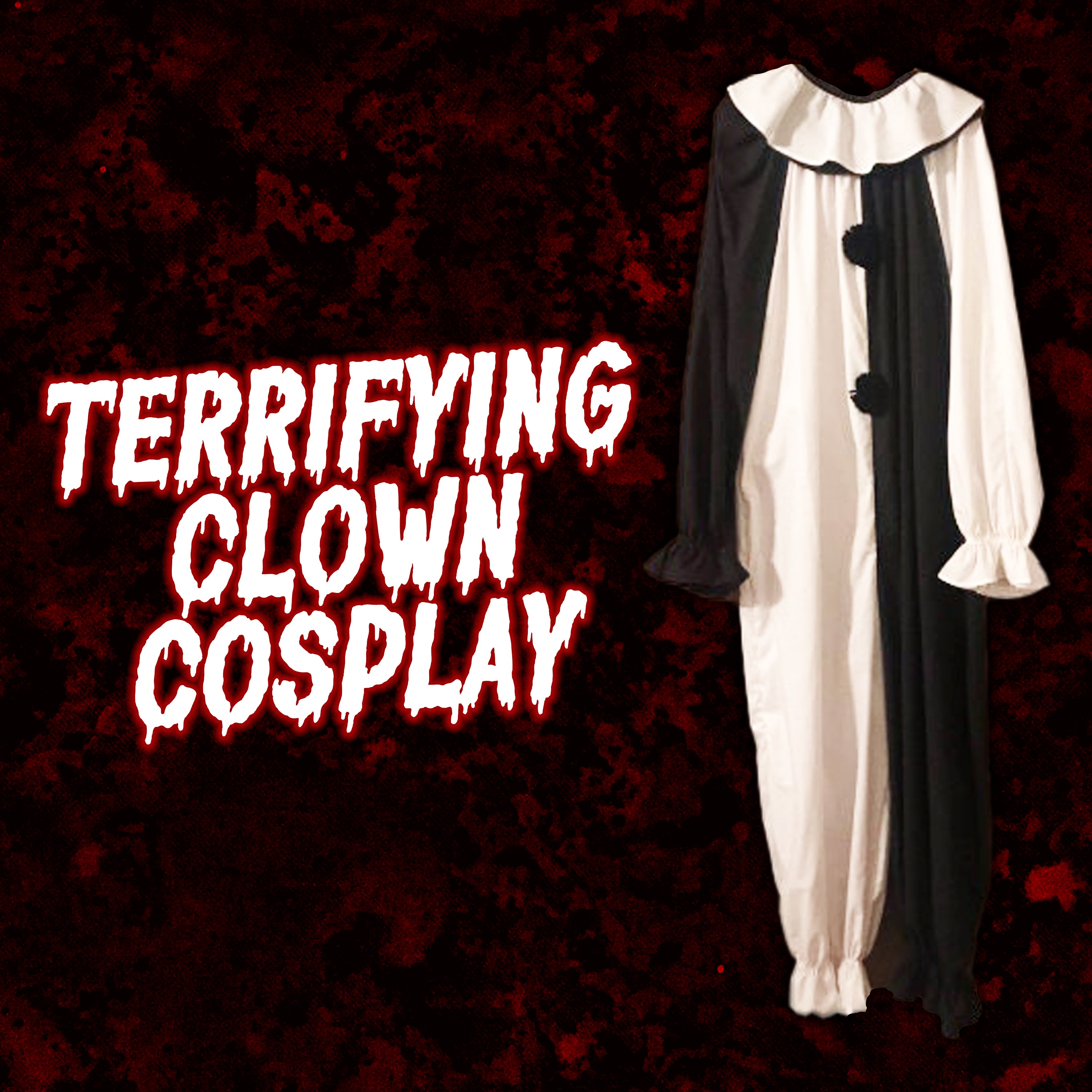 Clown Cosplay: Includes one piece suit and collar