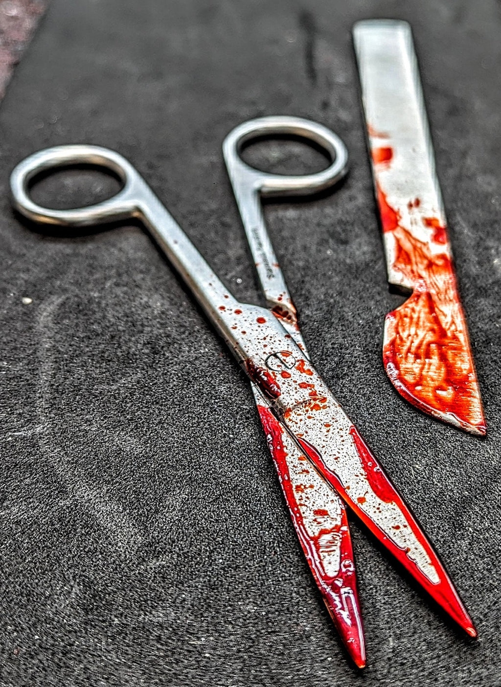 Bloody Surgical Scissors