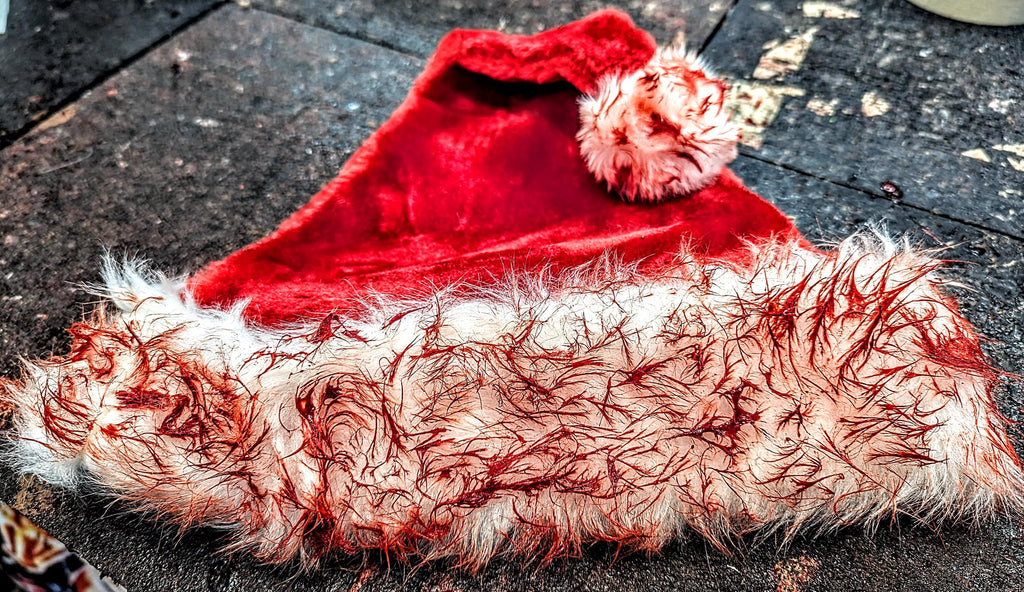 Creepy BLOODY Santa Hat