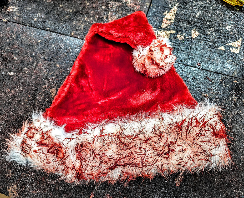 Creepy BLOODY Santa Hat