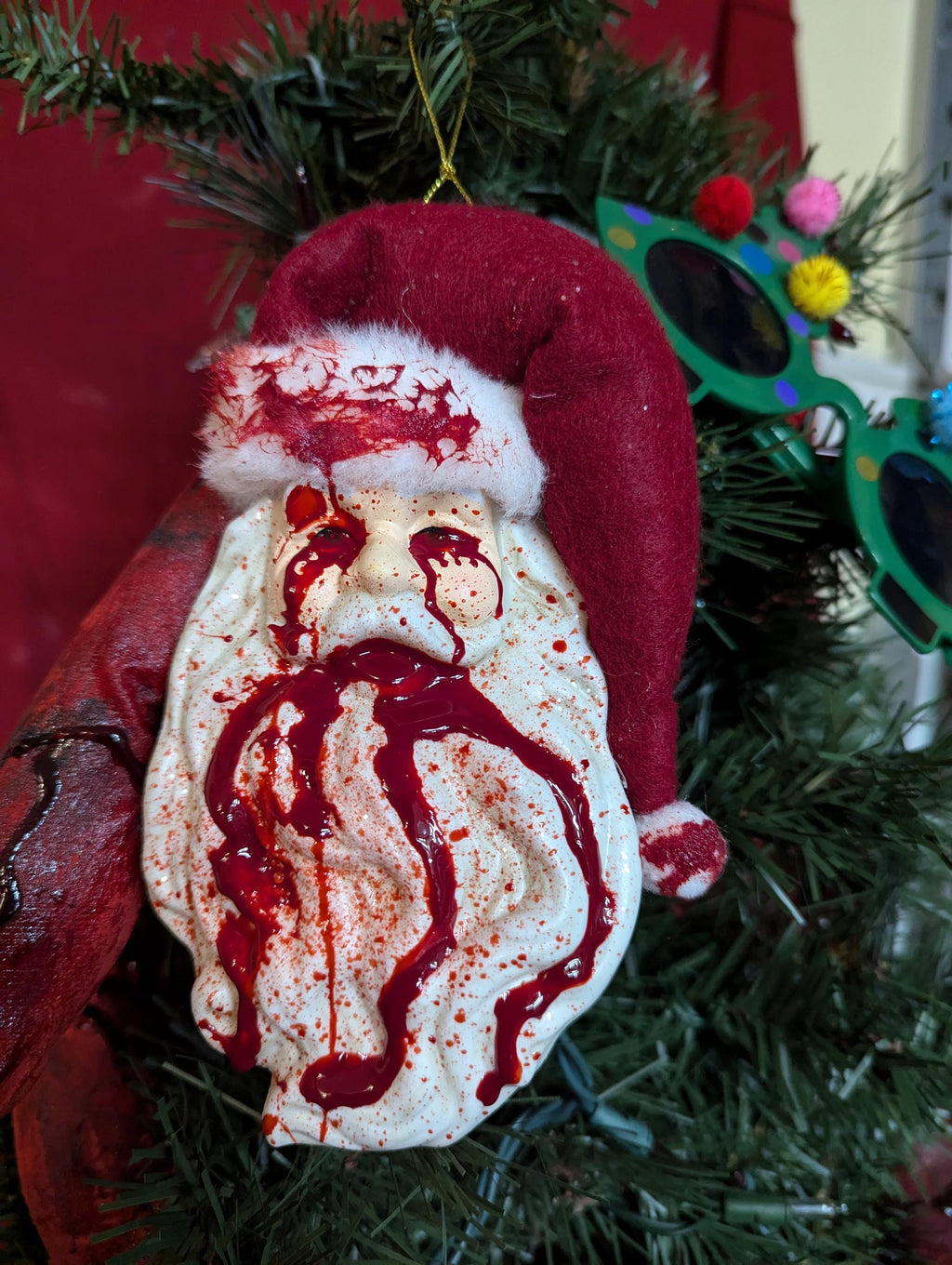Bloody Santa Ornaments