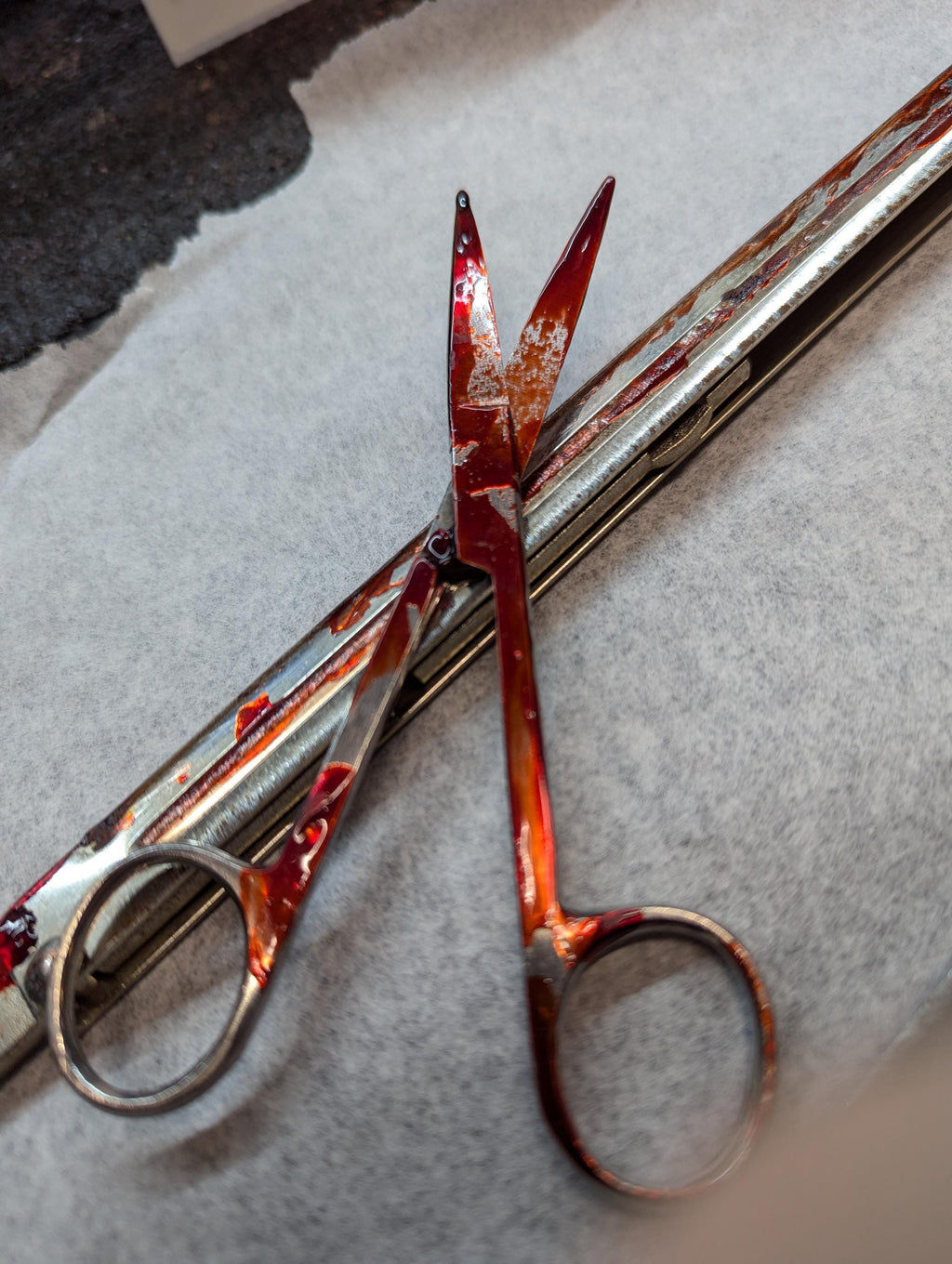 Bloody Surgical Scissors