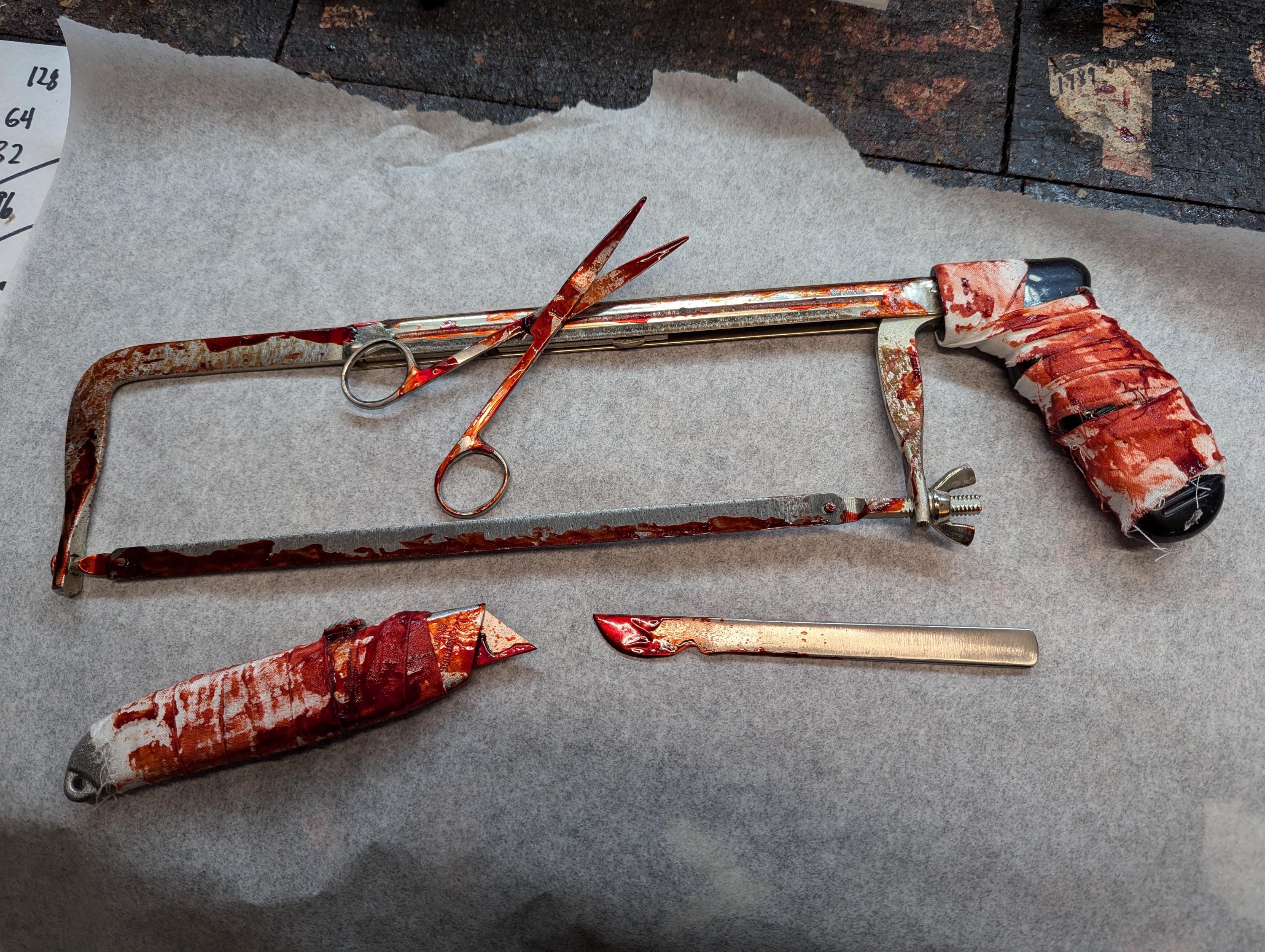 Bloody Surgical Scissors